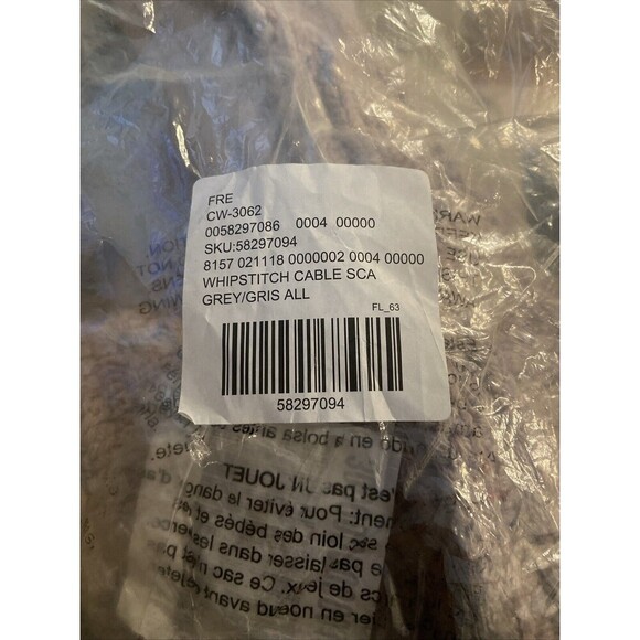 Free People Women's Thick Scarf Whipstitch Cable 80” One Size MSRP $58 Pink NEW - Picture 7 of 7